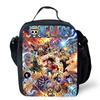 Cartoon One Piece Lunch Bag, Light Weight Unisex School Cooler Tote for Boys Girls Age 6-10 Outdoor Picnic Travel Storage Bag
