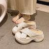 Summer New French Platform Wedge Slide Sandals - Luxury Aesthetic, Super Popular, Skirt-Friendly & Lightweight Cushioned Elevator for Women