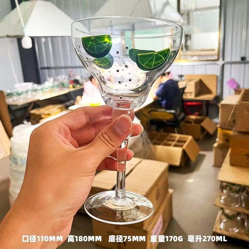 270ml Creatieve Margarita Wijnglazen Handgemaakt Kleurrijk Cocktailglas Europa Kelkglas Champagneglas Creatief Wijnglas Bar