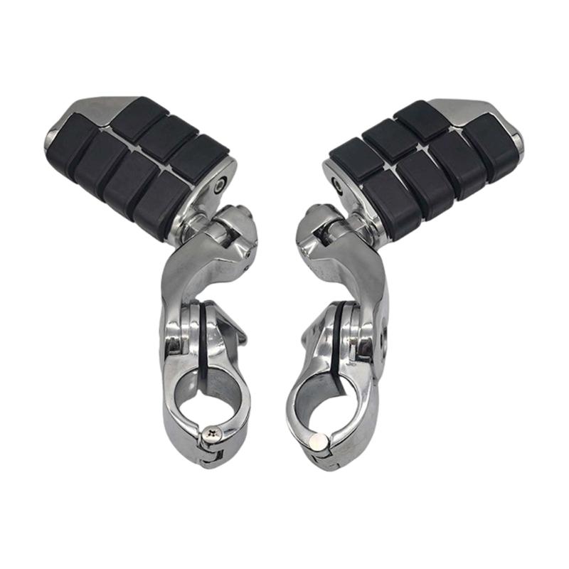 

Anti Vibration Motorcycle Foot Pegs Ergonomic Rubber Grip Quick Installation Aluminum Build For Most Model