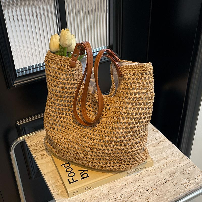 Summer Versatile Shoulder Bag Small Fresh Woven Bag Seaside Vacation Beach Bag Large Capacity Travel