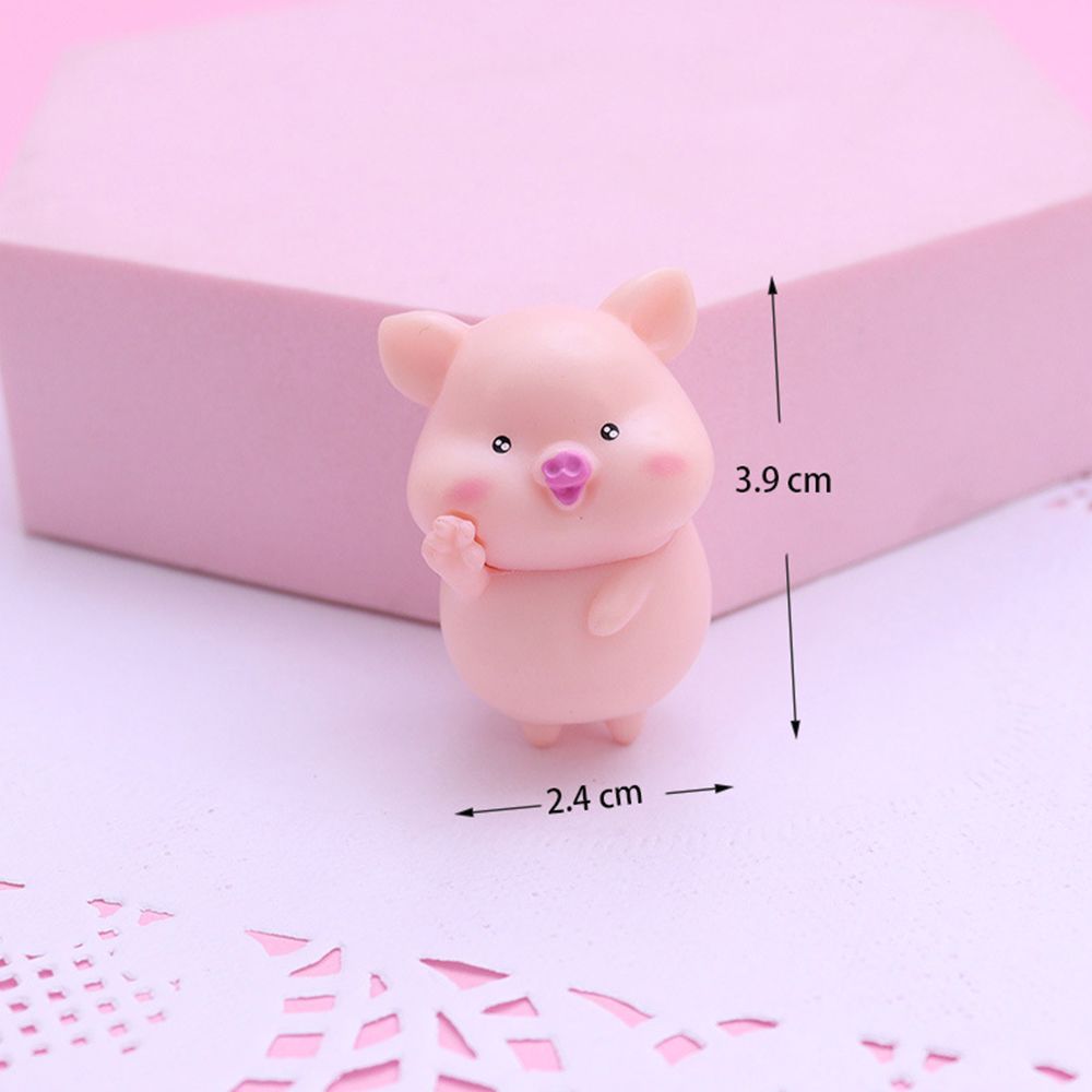 Domek dla lalek Bonsai Ozdoba Miniaturowa Figurka Świnki Statua z Żywicy Miniaturowa Figurka Mikro Krajobraz