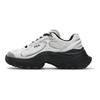 Fila Sofia 4 Lux Chaussures à chevrons Confortables Polyvalentes Durables Haut Bas Chaussures de papa Baskets pour femmes Blanc Noir F12W521114FSB