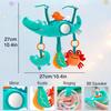 Jouets d'arche pour poussette de bébé Jouet suspendu d'activité pour siège auto Peluche douce pour bébé avec son Carillon éolien Poupées pour bébé Cadeau pour nouveau-né