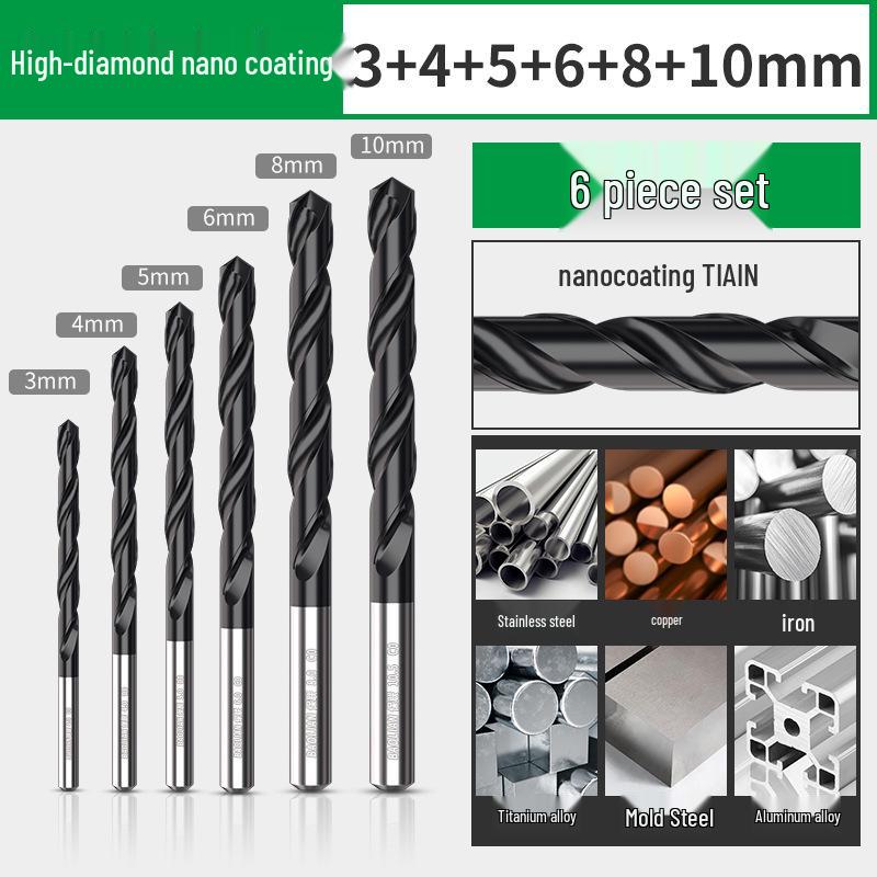 Nano Twist M35 Cobalt Straight Shank Drill Bit: Industrial-Grade with Large Capacity Spiral Flute for Fast Chip Removal