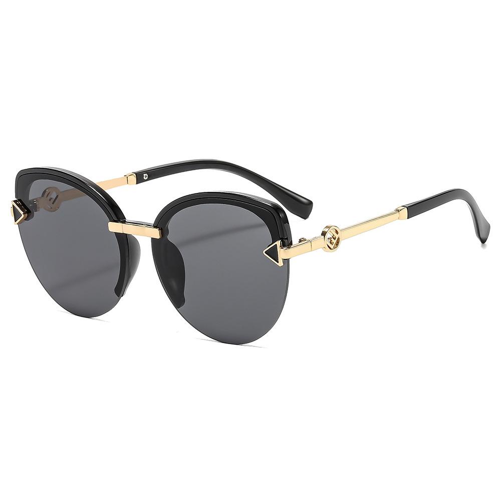 Xiaomi Ladies' Fashion Cat Eye Trendy Half Frame Sunglasses Personalized Sunscreen Fashion Sunglasses 6073