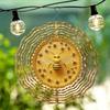 2D Metal Mandala Wind Chime with Honeycomb Design and Bees Outdoor Indoor Garden Decor for All Seasons