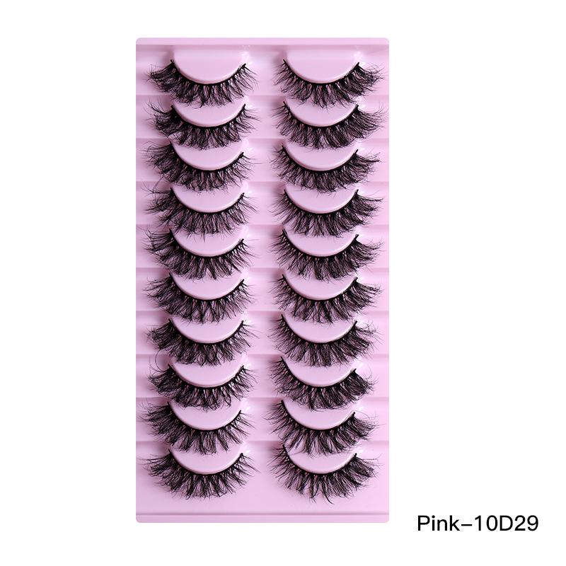 10 Pairs Of Messy False Eyelashes, Naturally Thick False Eyelashes, Slender And Curled Fried False Eyelashes