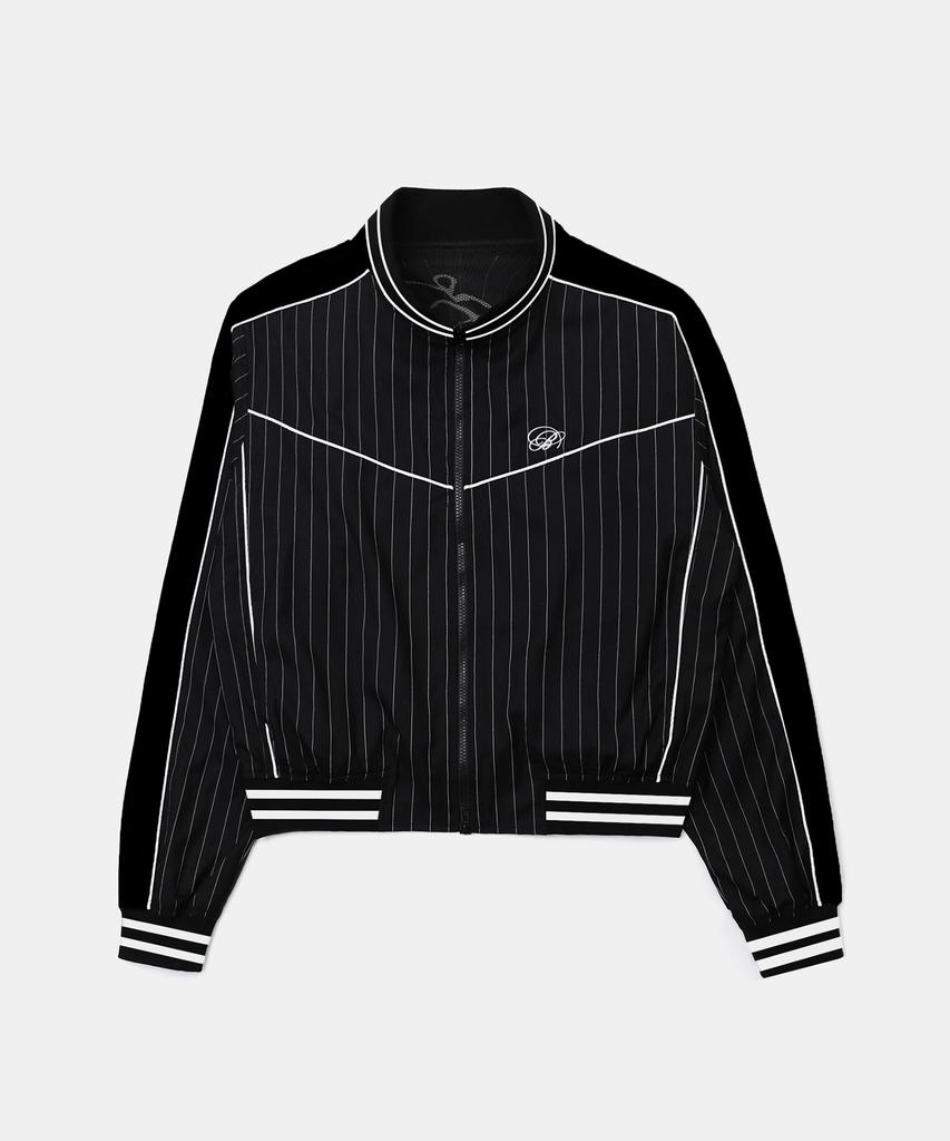 Badblood Dark Classic Pinstripe Track Jacket - Black