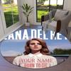 Lana Del Rey Fan Art Custom Name Round Area Rug Carpet Rug For Living Room Bedroom Sofa Playroom Decor Nonslip Floor Mat