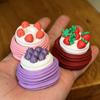 Slow Rising Squishy Keychain Toys Strawberry Cake Coffe  Squeeze Stress Relief Hand Relaxing Gift Soft Rebound