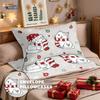 3pcs Christmas Cartoon Kitten Printed Chipless Bedding Set Soft Dormitory Bedroom Multiple Sizes Machine Washable