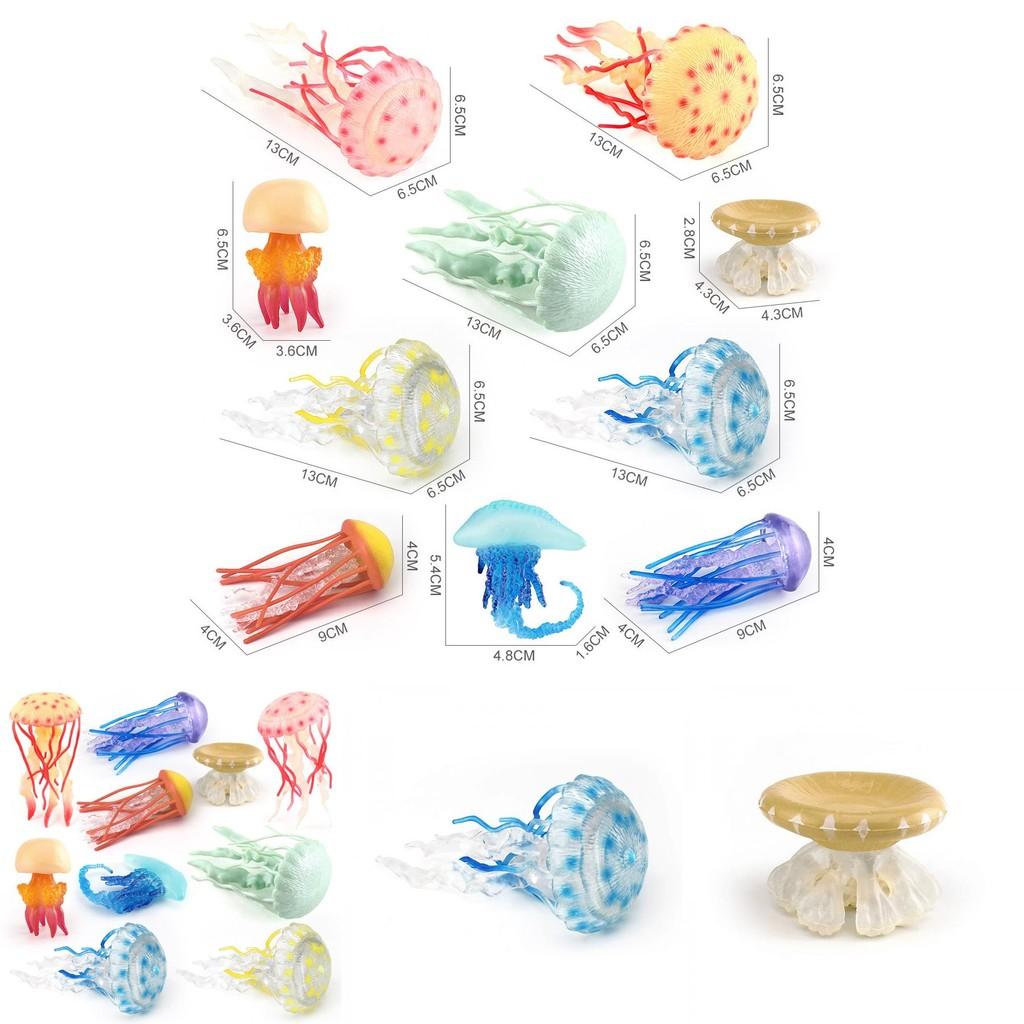 Unterwasser-Meereswesen Plastik-Quallenfigur Statische Aquarien-Dekoration Für Heimdekoration