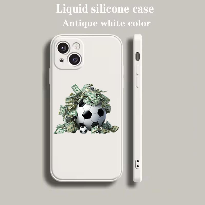 Football Sport Phone Case for iPhone 16 15 14 13 12 Pro Max 11 Pro Max 7 8 Plus XS XR Luxury Silicone Shell Capas Fundas