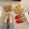 Retro niche design versatile Birkenstock slippers women's single shoes 2025 new stepping on shit soft sole hollow bag head sandals