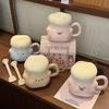 Chef Piggy Mug With Lid Spoon Bizarre Cup Ceramic Niche Drinking Cup For Girls' Birthday Gifts