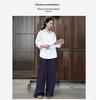 Lu & Andi Women's Spring Han Hemp Wide-Leg Pants - New Chinese Style Slimming Drape Straight Leg Casuals