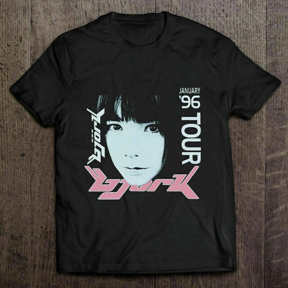 

Bjork Japanese Tour Unisex Tshirt Black Vintage Short Unisex T-Shirt L