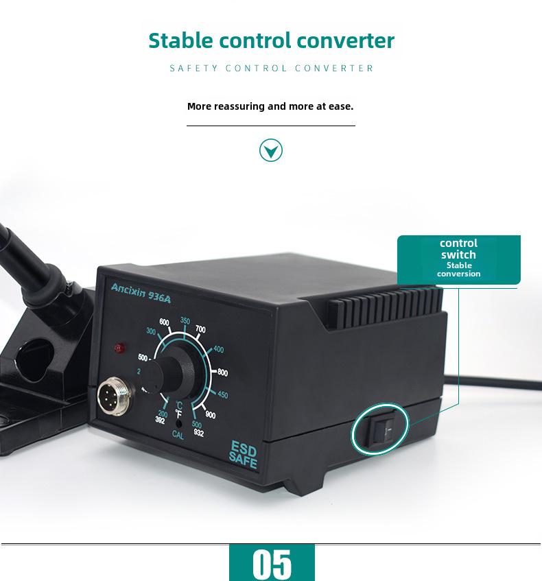 Lixin 936A Adjustable Temp Electric Soldering Iron with Digital Display & Anti-Static Features for Phone Repair