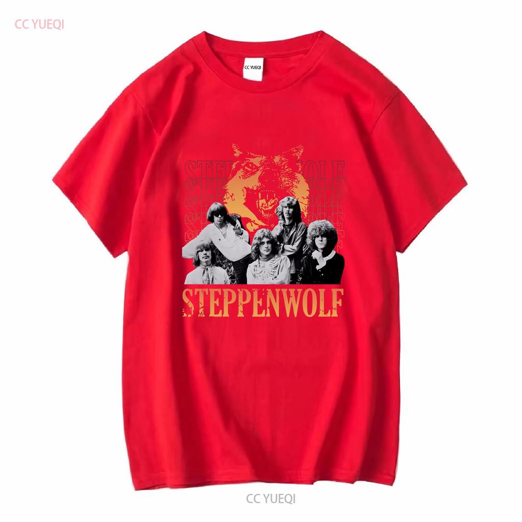 Nuova T-shirt Steppenwolf in Cotone Nero Taglia Unica vintage Lavata Alla Moda Unisex Elasticizzata Casual streetwear Traspirante Morbida homme