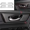 Inner Door Handle Fit For Honda CRV CR-V Strip Decor Trim Carbon Fiber 2017-2021