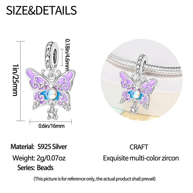 Copper Craft Flower Blue Purple Butterfly Style Sunflower Charms Dragonfly Safety Chain Fit 4Mm Aperture Bracelets Diy Jewellery