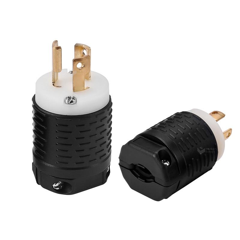 NEMA L7-15P 15A 277V Industrial Anti-Pull-Out Hook Plug