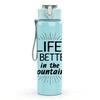 1PC Life Is Better In The Mountains Text 750ml Color Plastic Sports Water Bottle Leakproof Flip Straw Lid Suitable for Sports Office Home Use