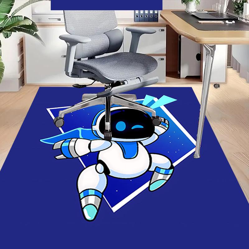 1 Stück Weltraum-Abenteuer-Roboter Teppich für Spielzimmer Schlafzimmer Wohnzimmer Sofa Heimdekoration, Kinder Spielbereich Teppich Rutschfeste Bodenmatte Y7235