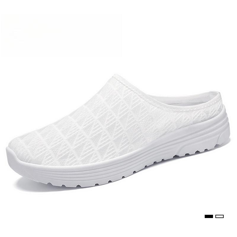 Fashion Couple's Plus Size Slippers 2025 Summer Lightweight Men Slip on Casual Shoes Fashion Comfortable Breathable Women Flat Slippers