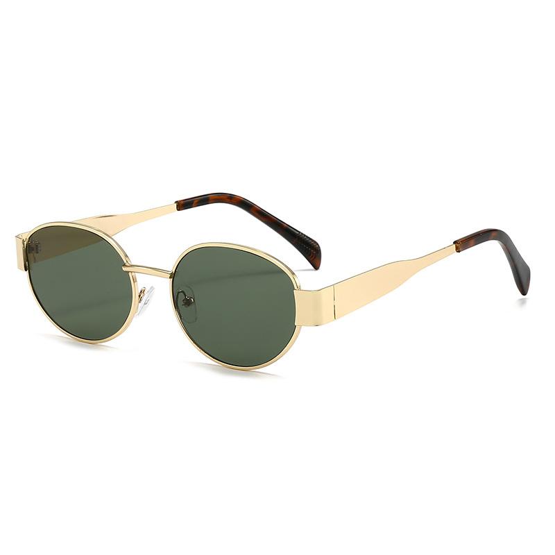 2026 New Vintage Oval Sunglasses, Metal Frame Luxury Designer Style, Women s Fashion Sunglasses Vintage Sunglasses for Women