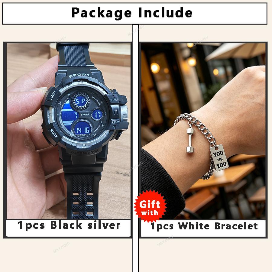 New Men LED Digital Watches Luminous Fashion Sport Waterproof Watches For Man Date Army Military Clock Relogio Masculino