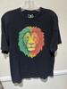 LNG Rastafari Lion Graphics Black T-Shirt - Men's Sz S Unisex T-Shirt