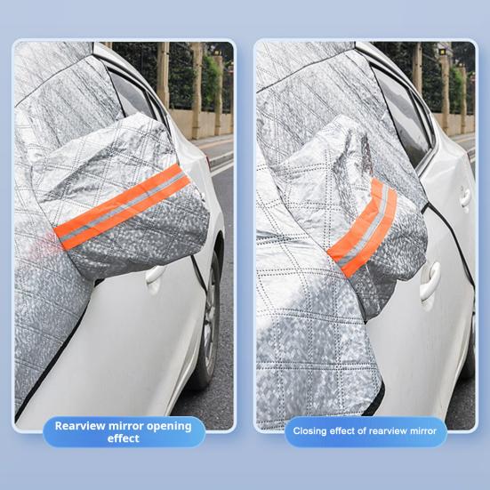 Automobile Ice Shield Snow Cover Foldable Design Wear Resistant Easy Installation Anti-Freezing Winter Car Windshield