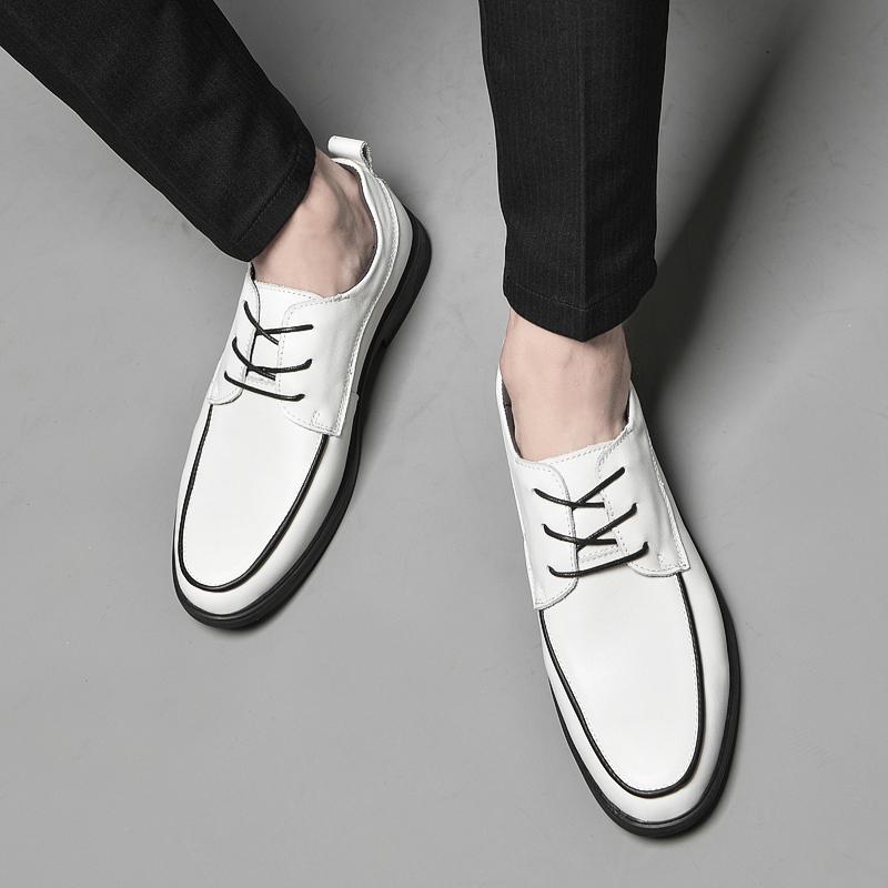 Newest Handmade Genuine Leather Men Shoes Casual Brand Mens Oxford Shoes For Male Upscale White Wedding Shoes Leather Men'S Shoes