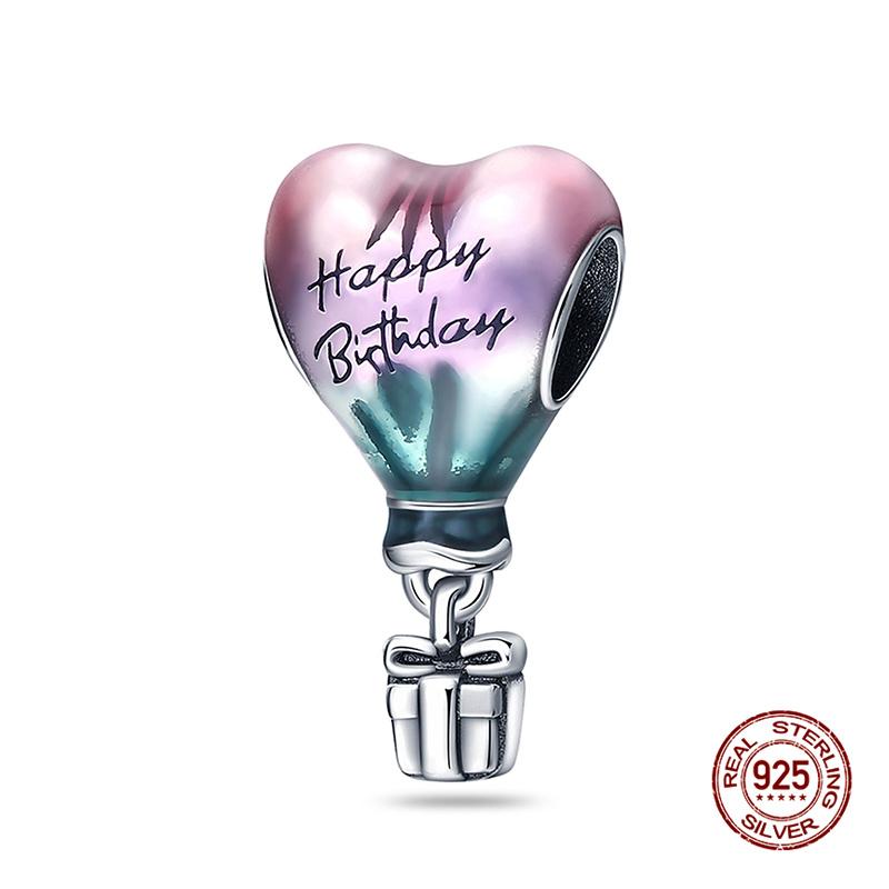 Original Charms Copper Air Balloon Charms Beads Fit 3Mm Original Bracelet Necklace Women Diy Jewelry Gifts