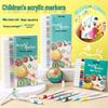 Opaque Acrylic Markers for Layering - Ideal for Elementary School Art, DIY Projects, and Watercolor with Durable Hard Tips.