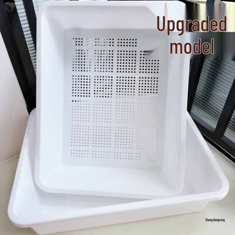 Upgraded XL Double-Layer Cat Litter Box with Turtle Design & Isolation Basin