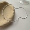 S925 Sterling Silver Niche Designer Simple Buckle Snake Bone Necklace Korean Style Minimalist Neck Chain