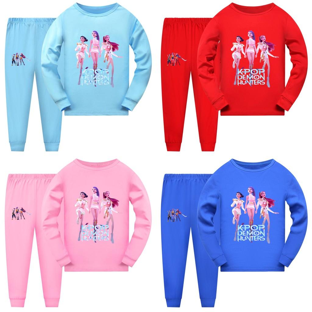 Kpop Demon Hunters Girl Short Sleeve Shorts Matching Pajamas Kids Sleepwear Teen