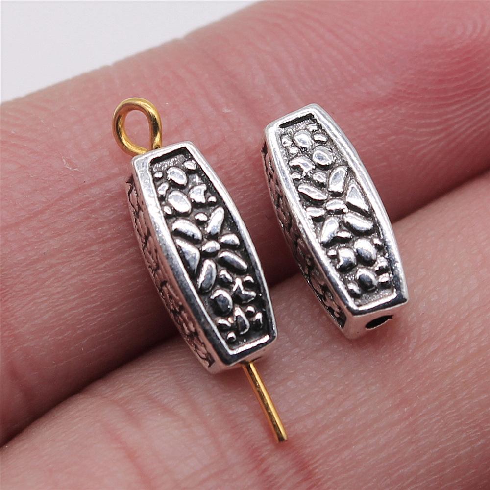 10pcs Metal Alloy Bead For Jewelry Making Antique Silver Color Carved Beads DIY Crafts Making Findings Handmade Tibetan Jewelry