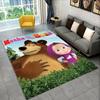 Cartoon Cute M-Masha Bear Non-Slip Area Rug for Living Room,Bedroom,Playroom,Soft Carpet Floor Mat Home Decor Rug Kids Room
