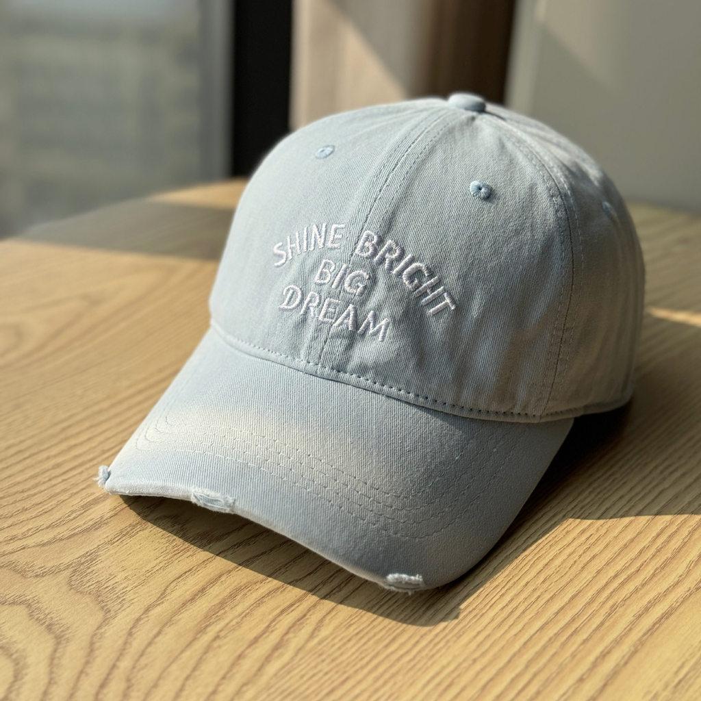 Unisex Adjustable Cotton Baseball Cap With Letter Embroidery For Casual Daily Wear