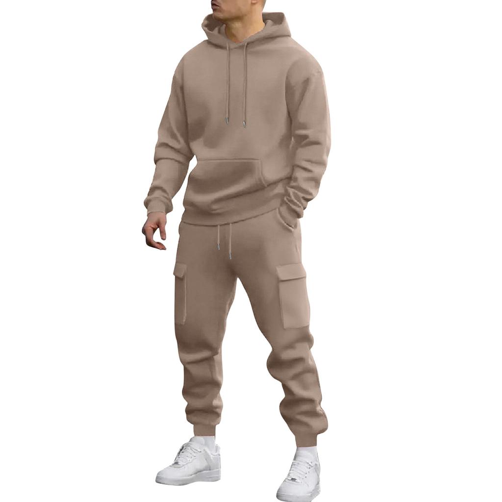 Men's Sweatshirt Suit Men's Solid Color Casual Sports Suit Sweatshirt Suit