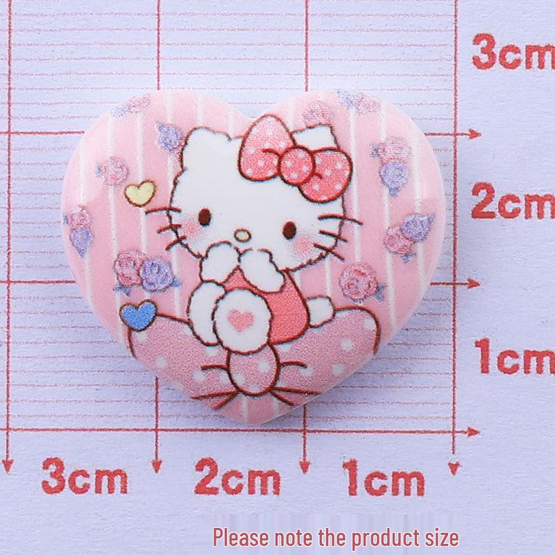 Glossy Heart Animal Resin DIY Phone Case & Hair Clip Accessories