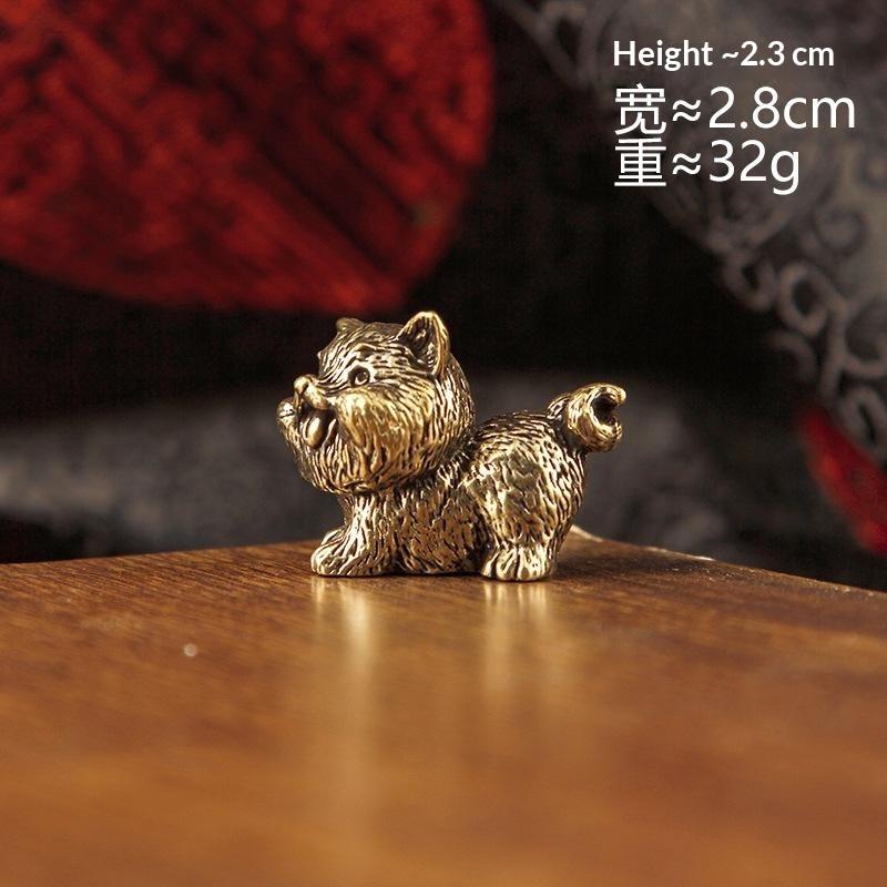 Brass 12 Zodiac Animal Head Sculpture Small Statue Desktop Ornaments Vintage Beast Figurines Mini Lucky Home Decorations Crafts
