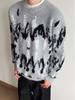 Unisex Retro Colorblock Faux Nerzfell Pullover - Locker, Lässig Rundhals Strickware
