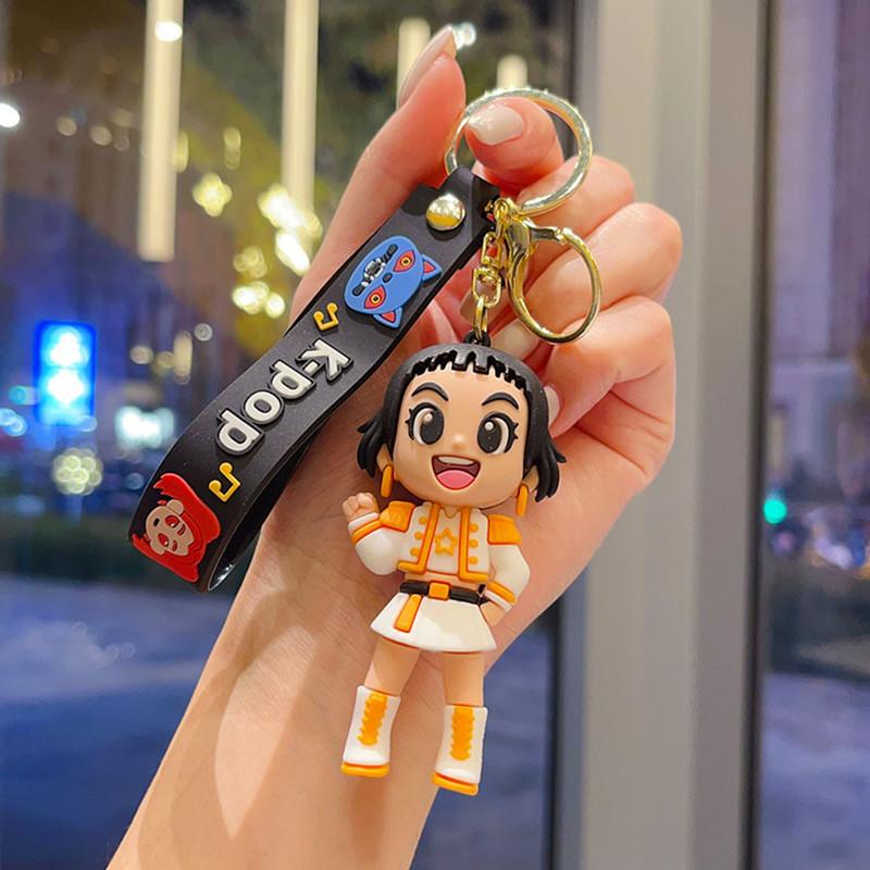 New Witch Hunter Cartoon Girl Group Keychain Cute Bag Pendant Lovely Key Ring Charm Fashion Backpack Decor Gift