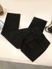Green High Waist Retro Wide-Leg Work Pants for Tall Individuals