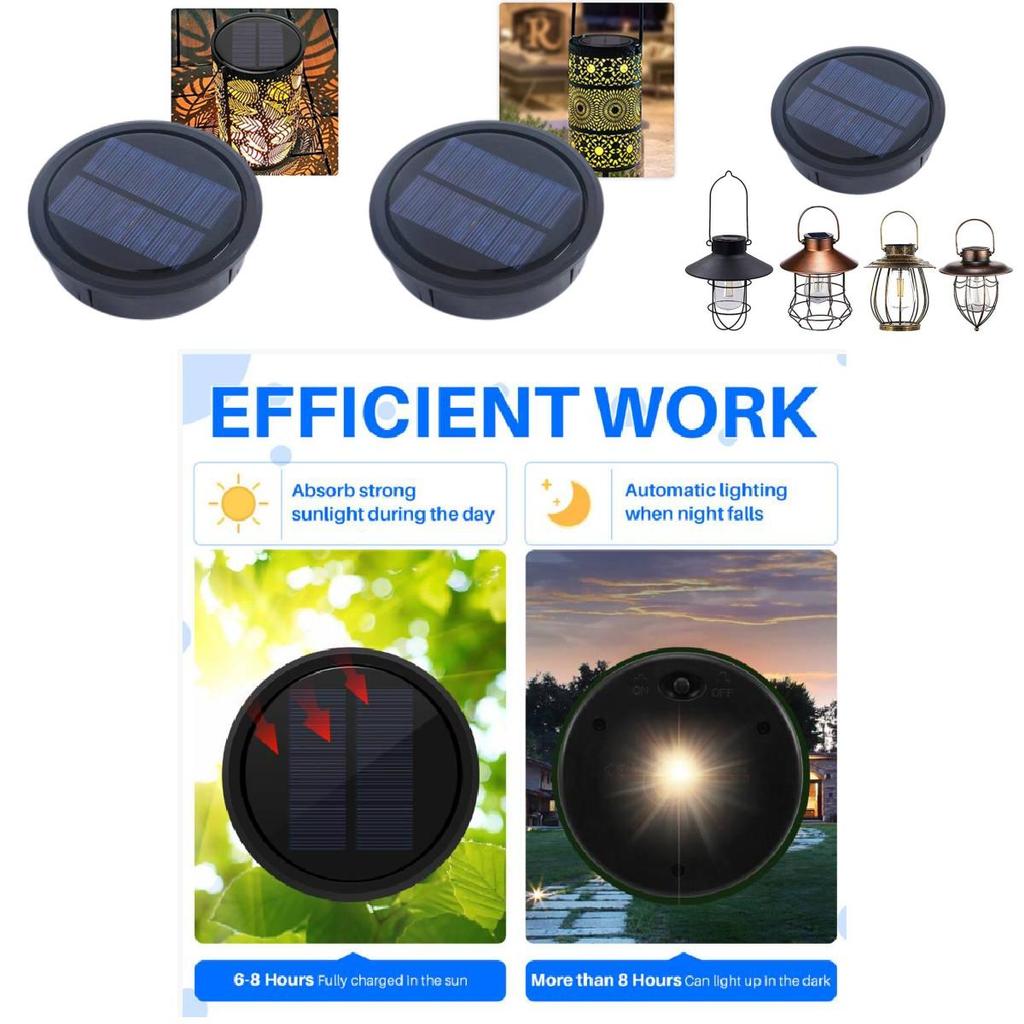 Licht Solar Ersatzoberteil Lithiumbatterie Außenhofzubehör Beleuchtung